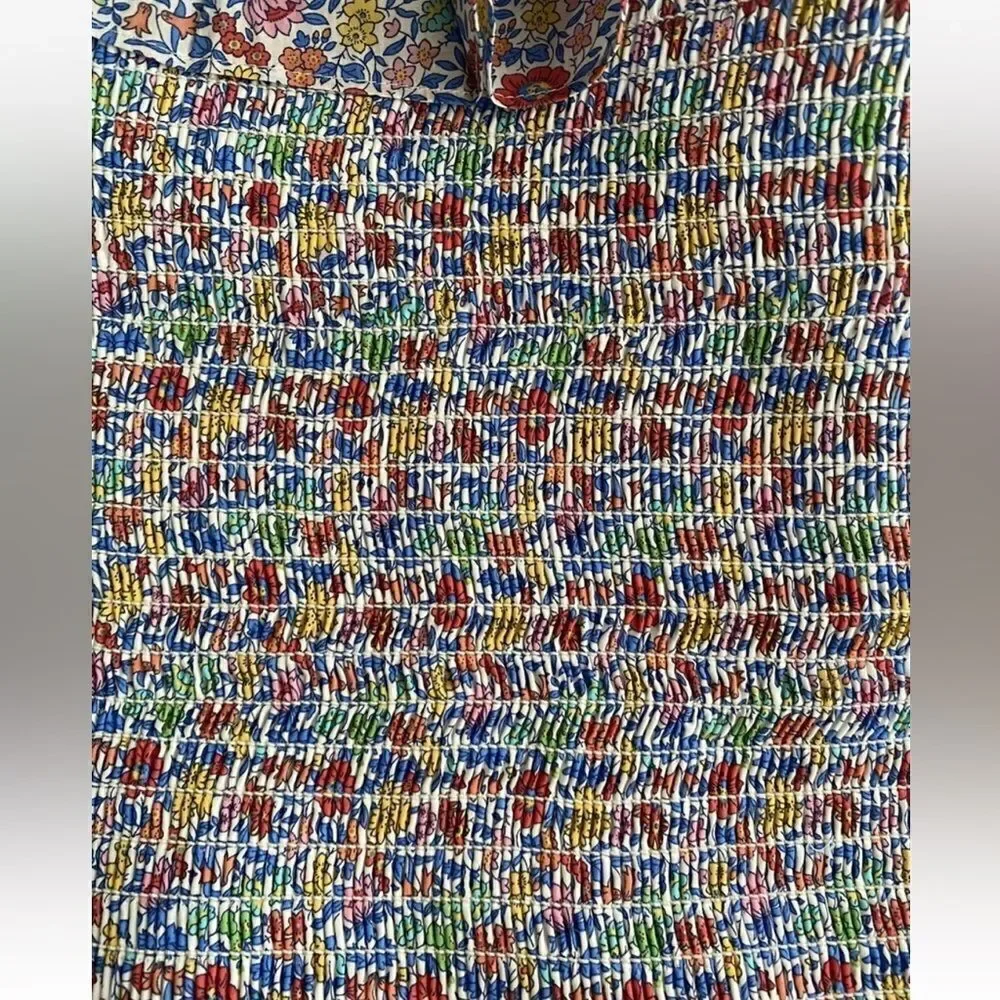 J crew floral print tank top size XL